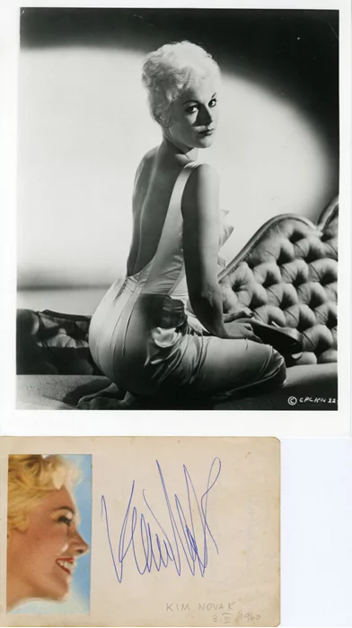Kim Novak autograph