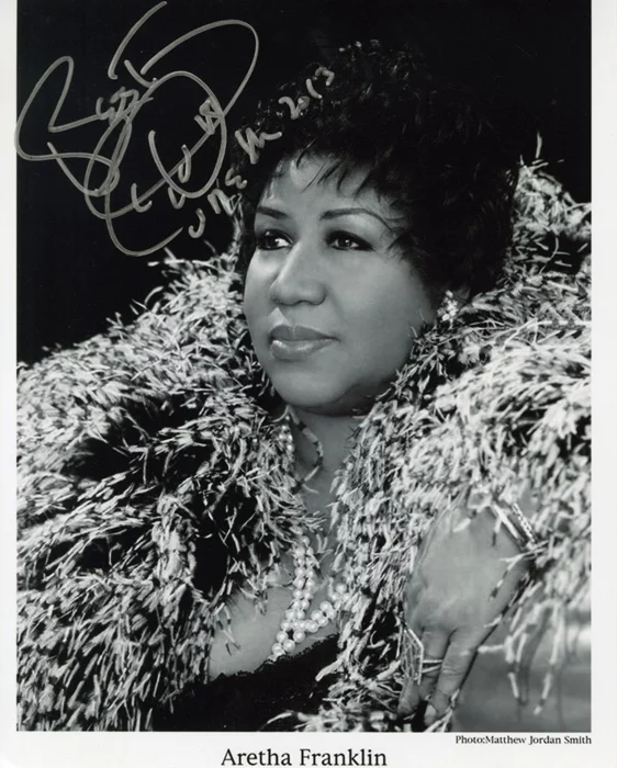 Aretha Franklin autograph