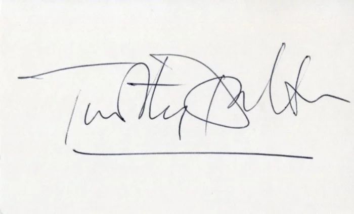 Timothy Dalton autograph