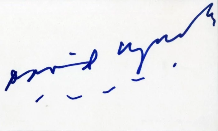 David Lynch autograph