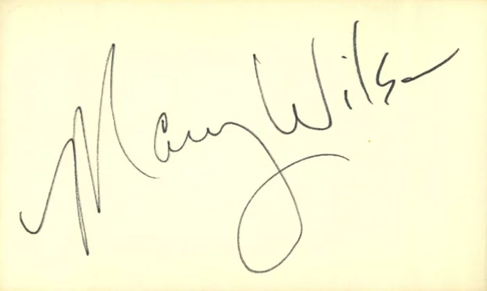 Mary Wilson autograph