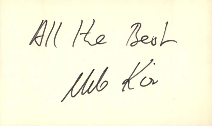 Udo Kier autograph