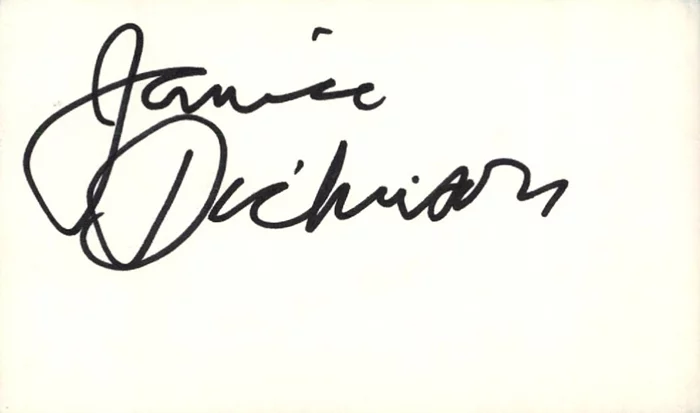 Janice Dickinson autograph