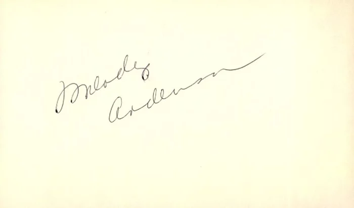 Melody Anderson autograph