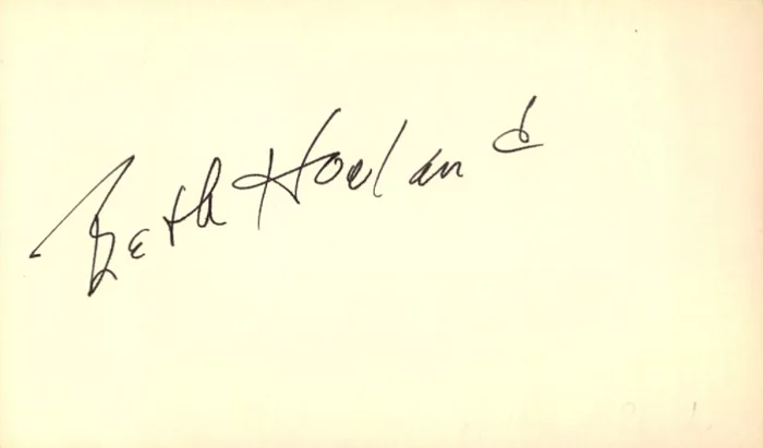 Beth Howland autograph
