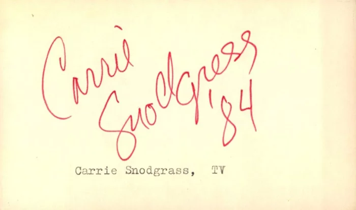 Carrie Snodgress autograph