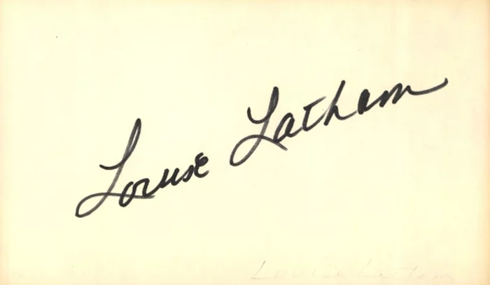Louise Latham autograph