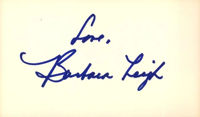 Barbara Leigh autograph