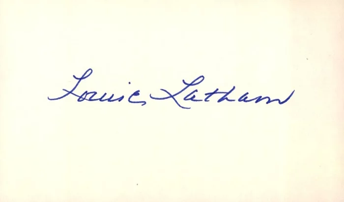 Louise Latham autograph