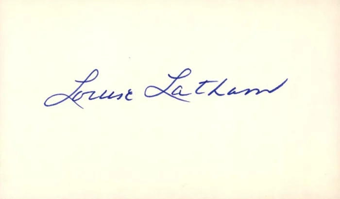 Louise Latham autograph