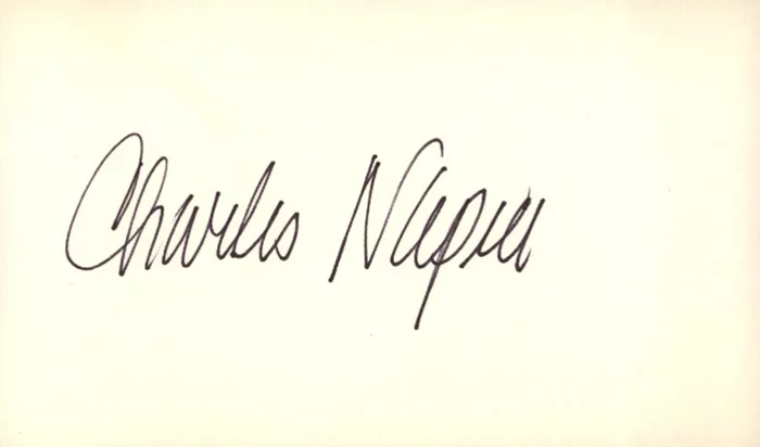 Charles Napier autograph