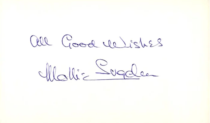 Mollie Sugden autograph