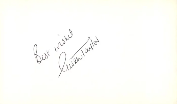 Gwen Taylor autograph