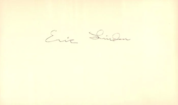 Eric Linden autograph