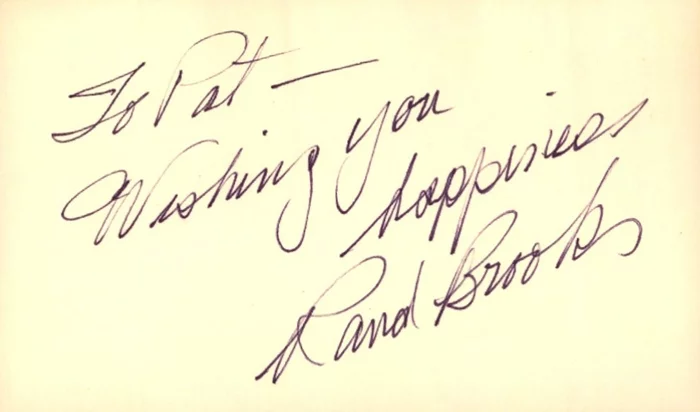 Rand Brooks autograph