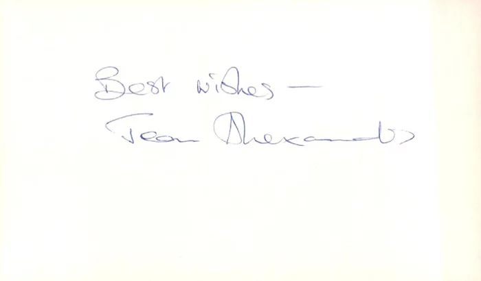Jean Alexander autograph