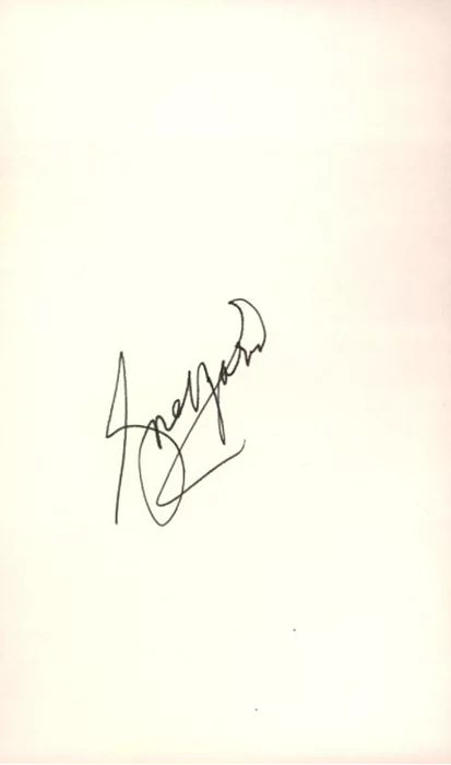 Rose Marie autograph