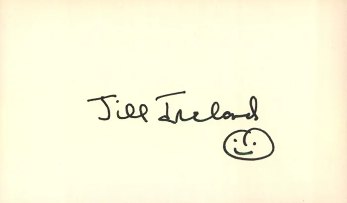 Jill Ireland autograph