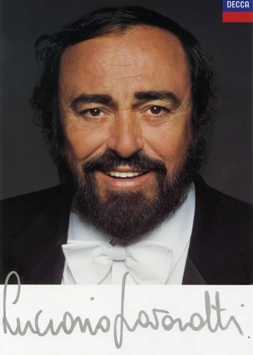 Luciano Pavarotti autograph