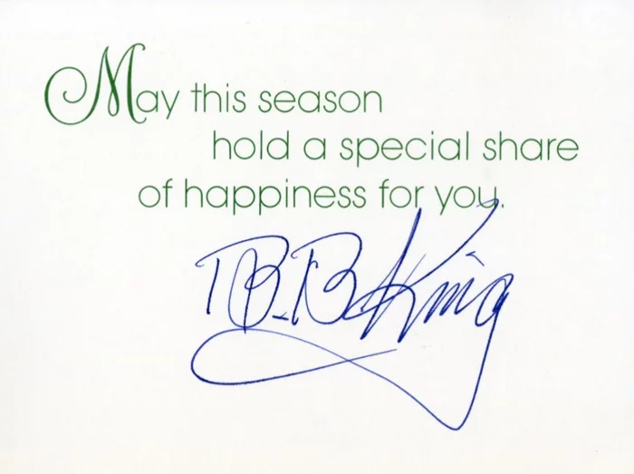 B.B. King autograph