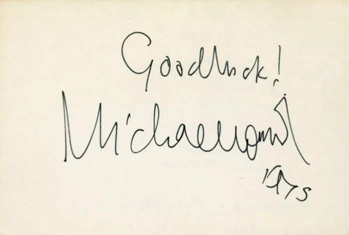 Michael Winner autograph