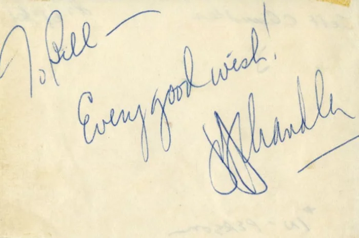 Jeff Chandler autograph