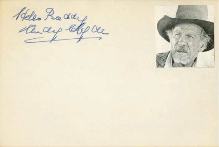 Andy Clyde autograph