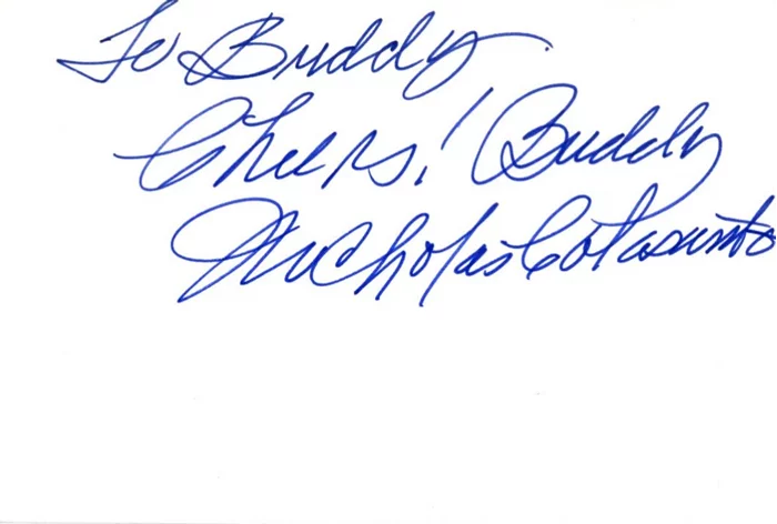 Nicholas Colasanto autograph