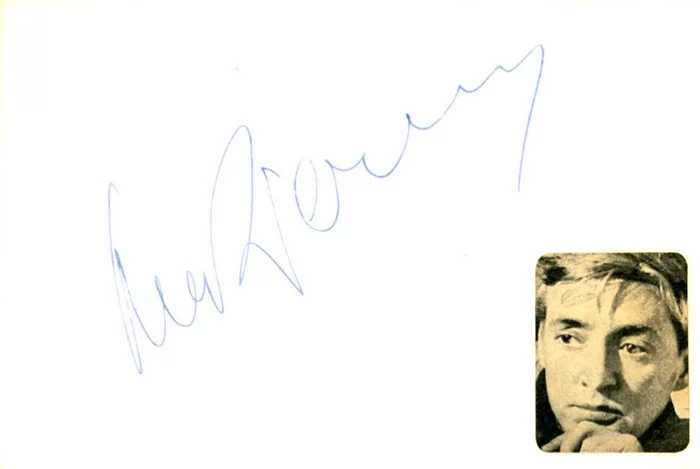 Oskar Werner autograph