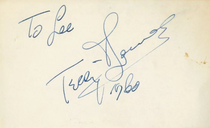 Terry-Thomas autograph