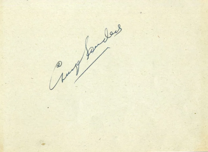 George Sanders autograph