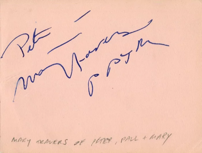 Mary Travers autograph