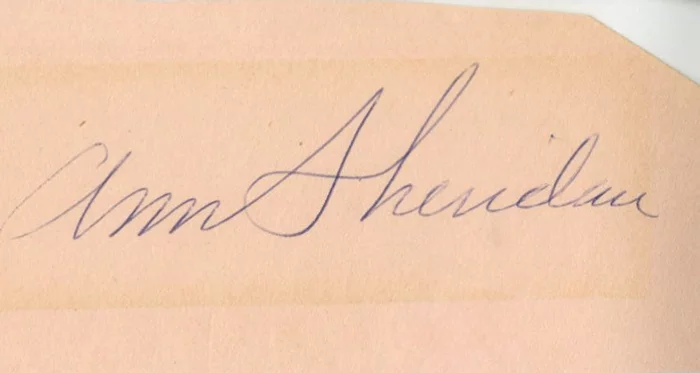 Ann Sheridan autograph
