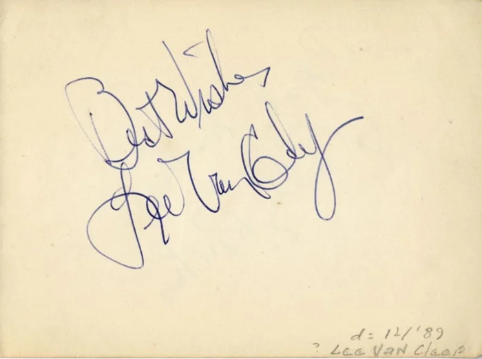 Lee Van Cleef autograph