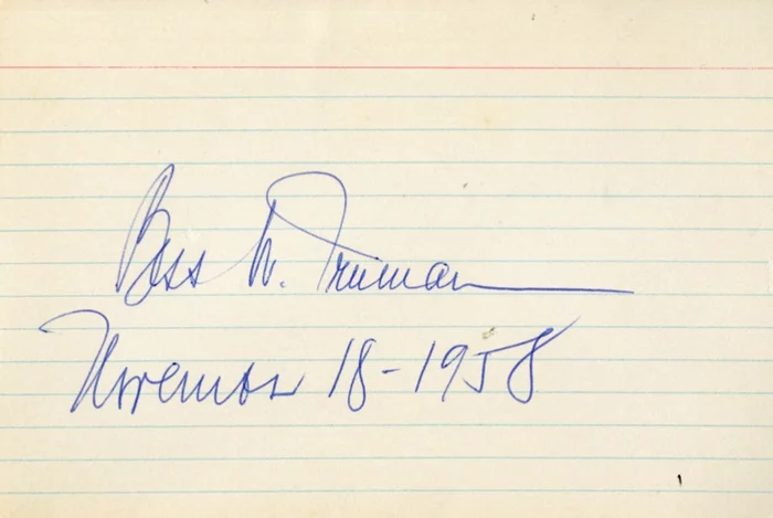 Bess Truman autograph