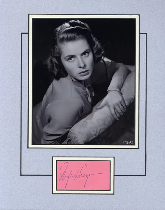 Ingrid Bergman autograph