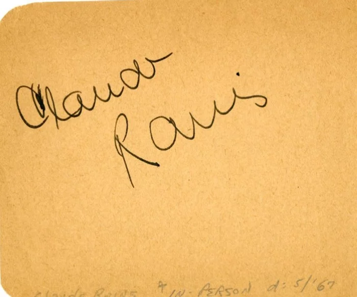 Claude Rains autograph