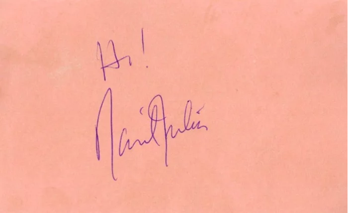 Raul Julia autograph
