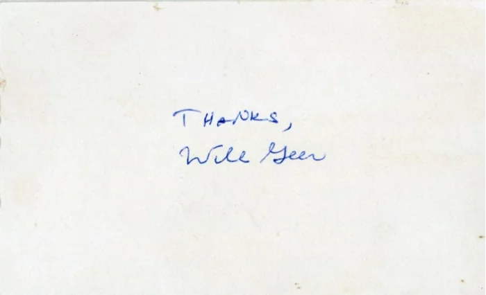 Will Geer autograph