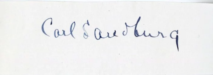 Carl Sandburg autograph