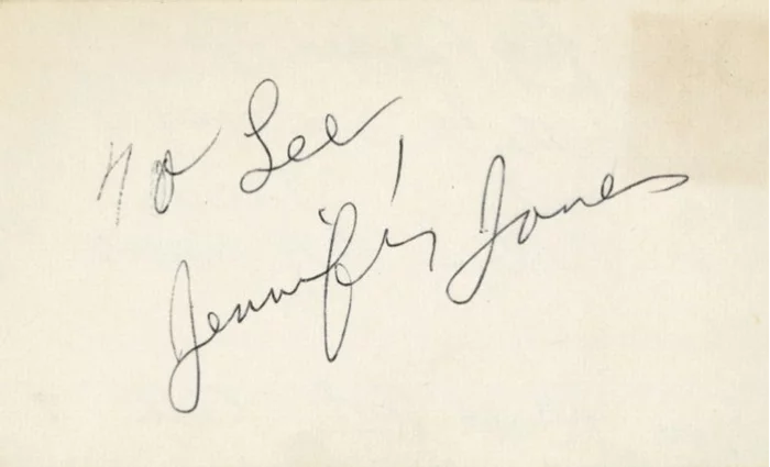 Jennifer Jones autograph