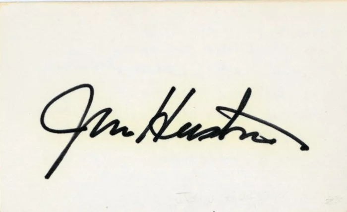 John Huston autograph