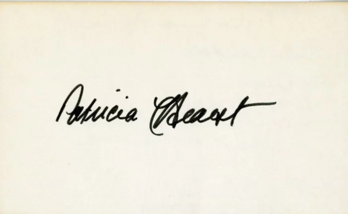 Patricia Hearst autograph