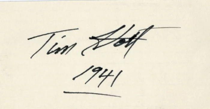 Tim Holt autograph