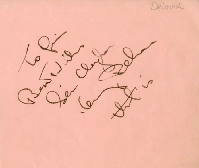 Kenny Delmar autograph