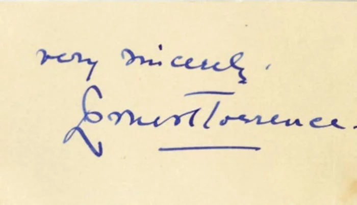 Ernest Torrence autograph