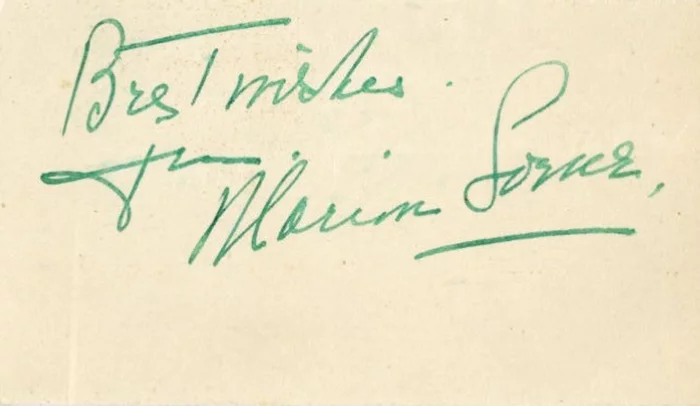 Marion Lorne autograph