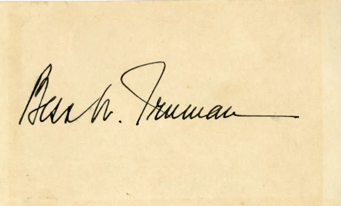 Bess Truman autograph