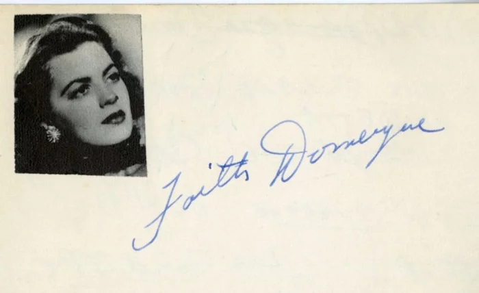 Faith Domergue autograph