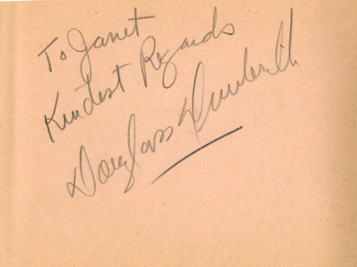 Douglass Dumbrille autograph